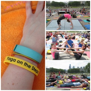 yoga on the steps