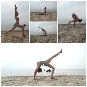 beach yoga