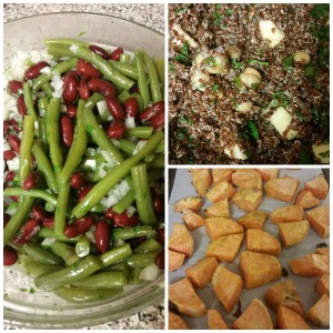 meal prep bean quinoa salad