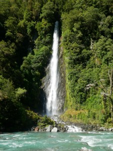 thunder creek falls south island new zealand