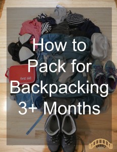 how to pack for backpacking 3 months