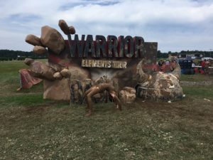 warrior dash 5k wheel pose