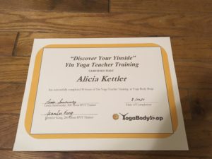 yin yoga training certificate