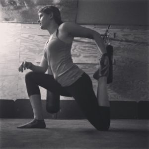 yoga and stretching at the gym
