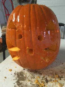 carving pumpkin