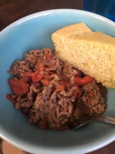 chili and cornbread