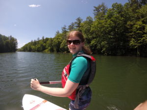 paddleboarding