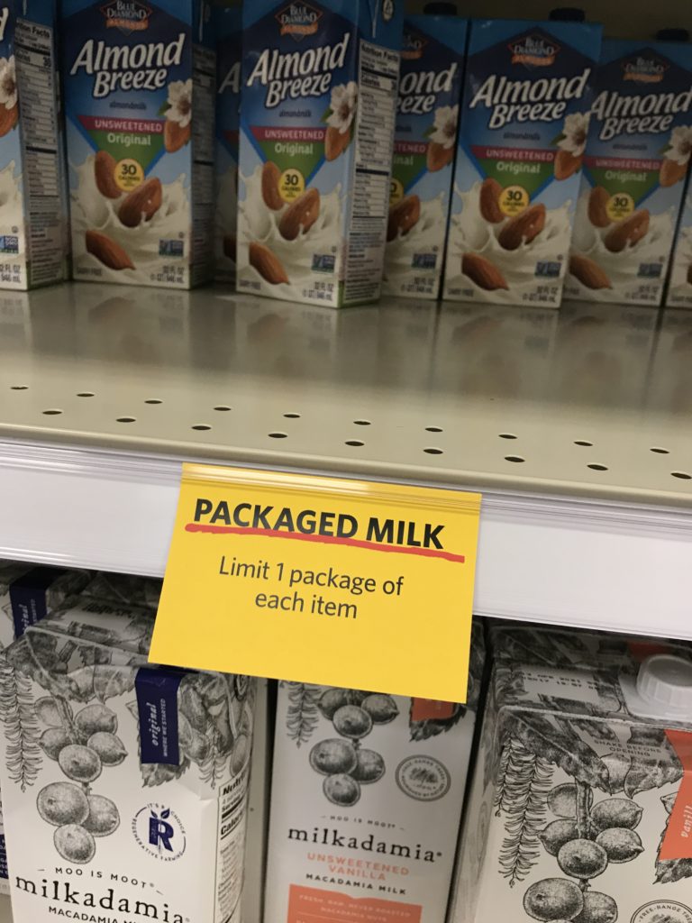 almond milk limit
