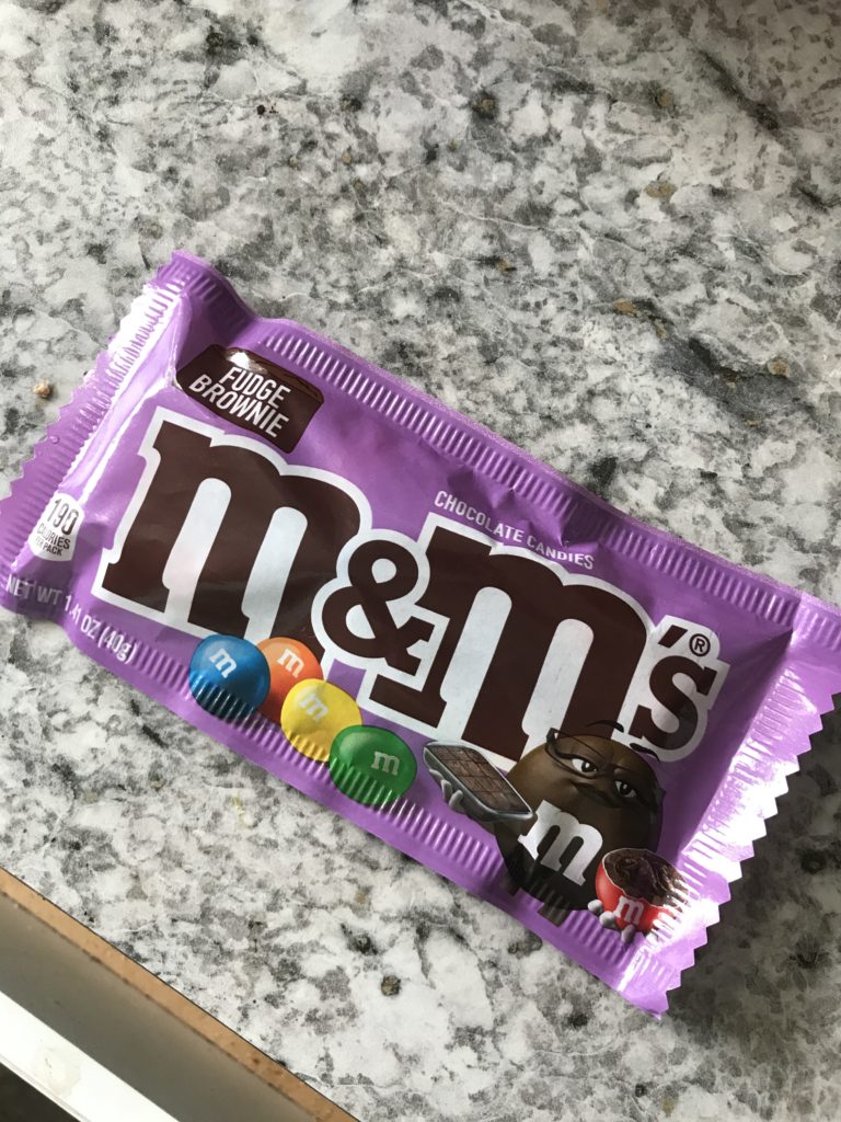 fudge brownie M&Ms