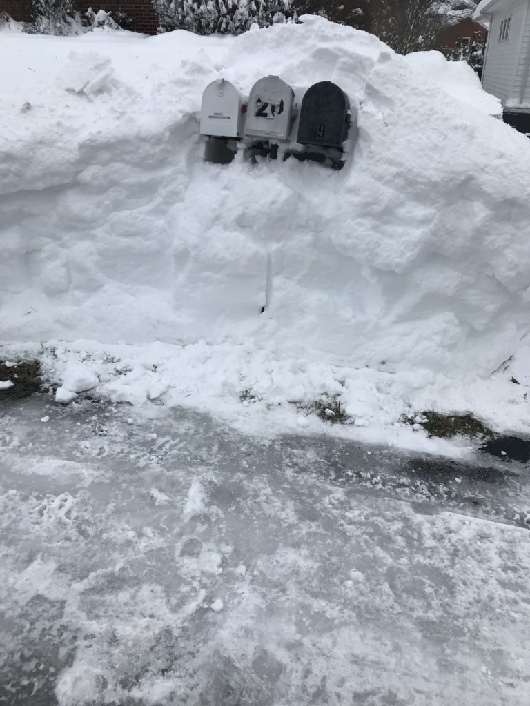 mailboxes in snow