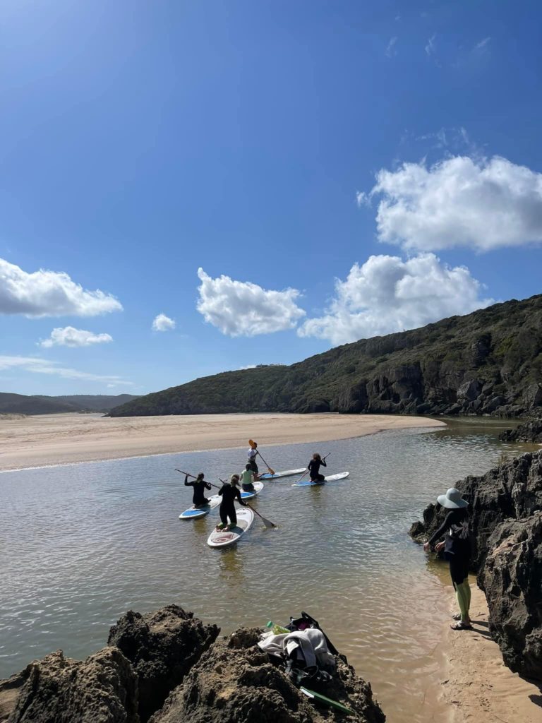 paddleboarding