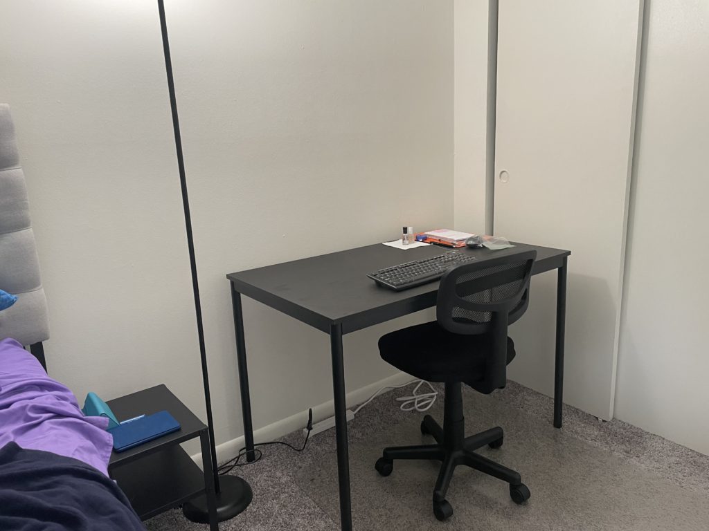 desk studio apartment